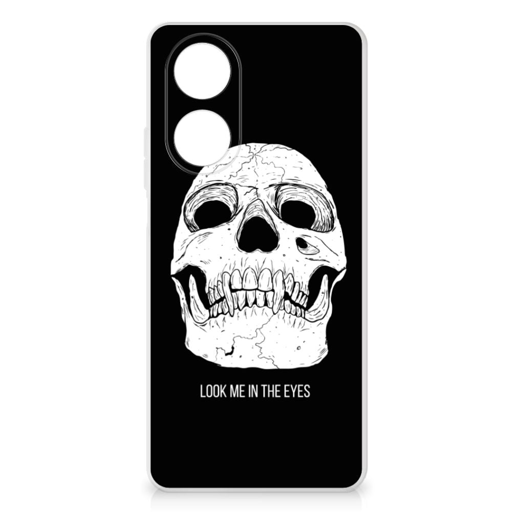 Silicone Back Case OPPO A58 4G Skull Eyes Skull design voorkant