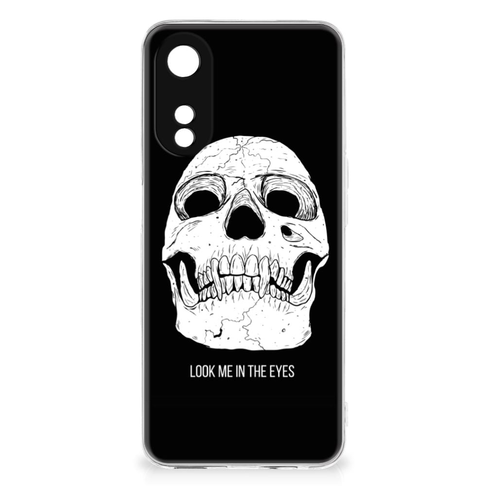 Silicone Back Case OPPO A78 5G | A58 5G Skull Eyes met opvallend skull design voor stijl en bescherming.