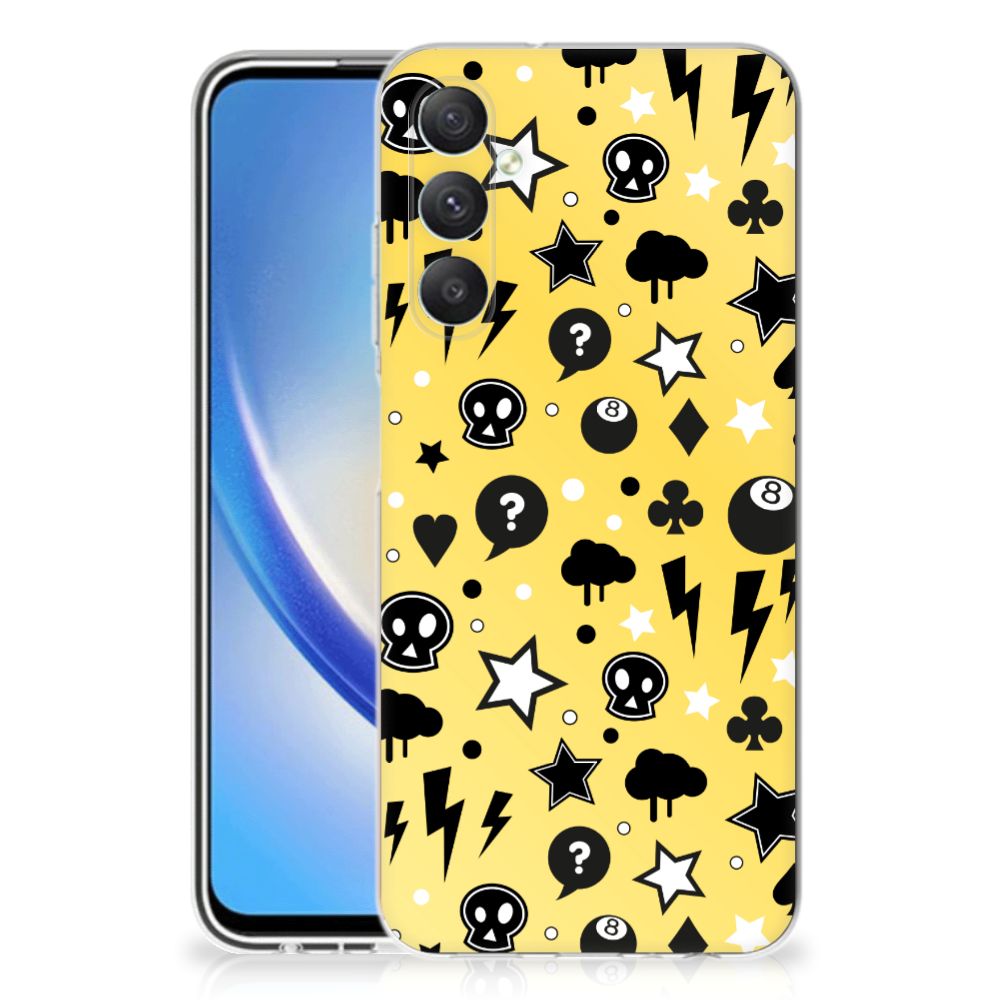 Samsung Galaxy A05S Silicone Back Case Punk Geel vooraanzicht