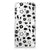 Silicone Back Case Samsung Galaxy M14 Silver Punk met sterren, schaduwen en bliksem op een zilveren achtergrond.
