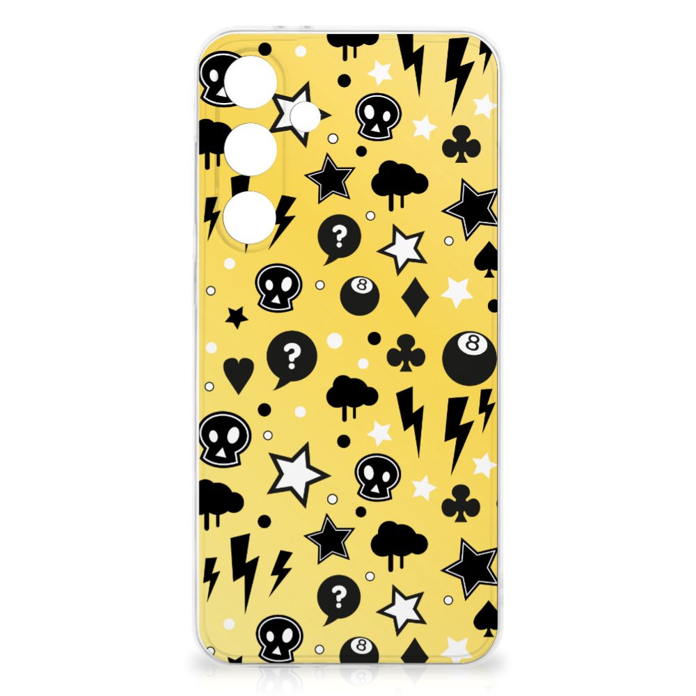 Samsung Galaxy S24 FE Silicone Back Case Punk Geel achterzijde