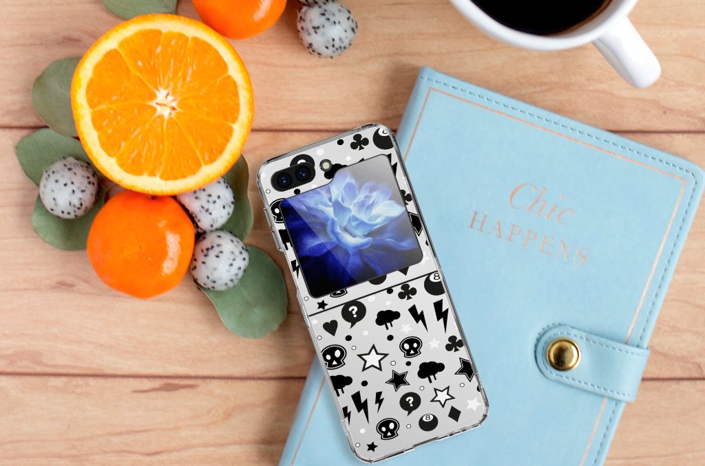 Silicone Back Case Samsung Galaxy Z Flip 5 Silver Punk
