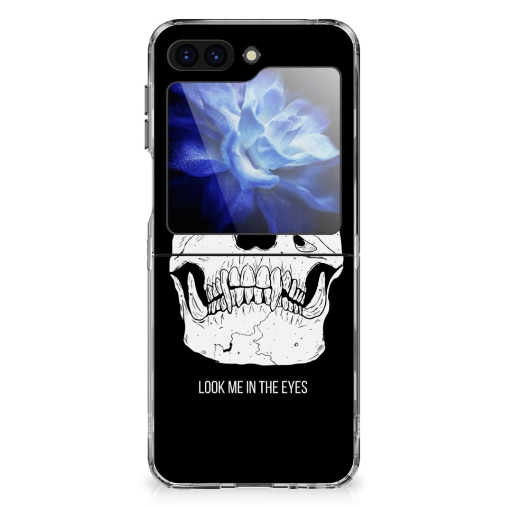 Samsung Galaxy Z Flip 6 Silicone Back Case Skull Eyes voorkant