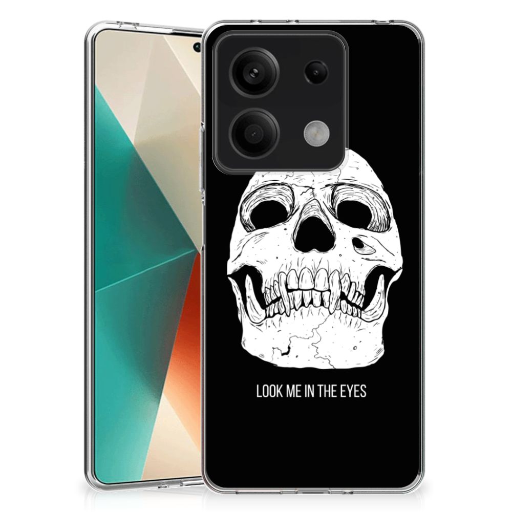 Silicone Back Case Xiaomi Redmi Note 13 5G Skull Eyes achterzijde