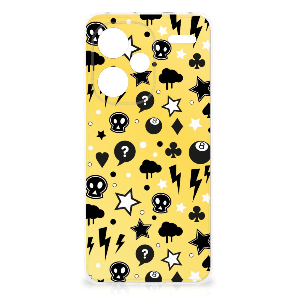 Silicone Back Case Xiaomi Redmi Note 13 Pro Plus Punk Geel achterkant
