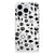 Silicone Back Case iPhone 15 Pro Silver Punk met punk design, sterren, bliksem en schaduwen.