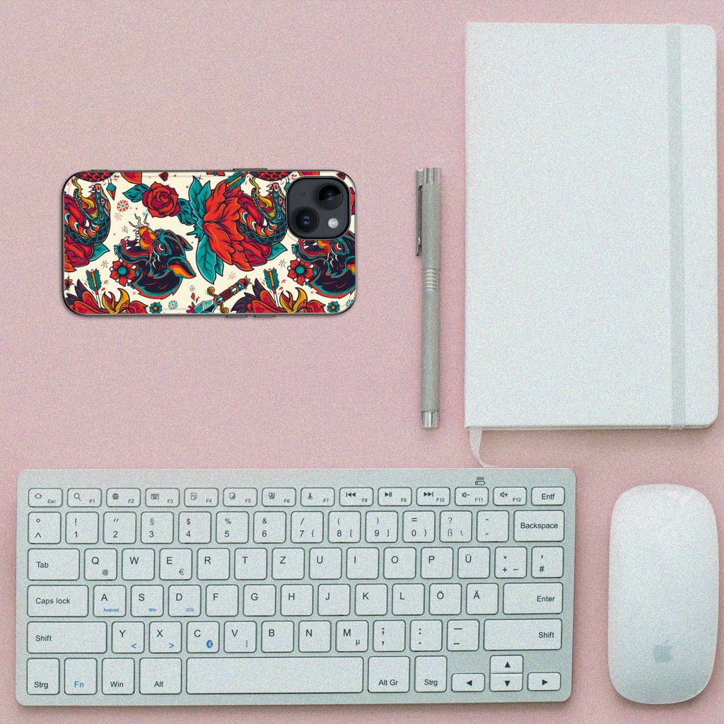 Silicone Back Case voor iPhone 15 Old Skool B2C Telecom