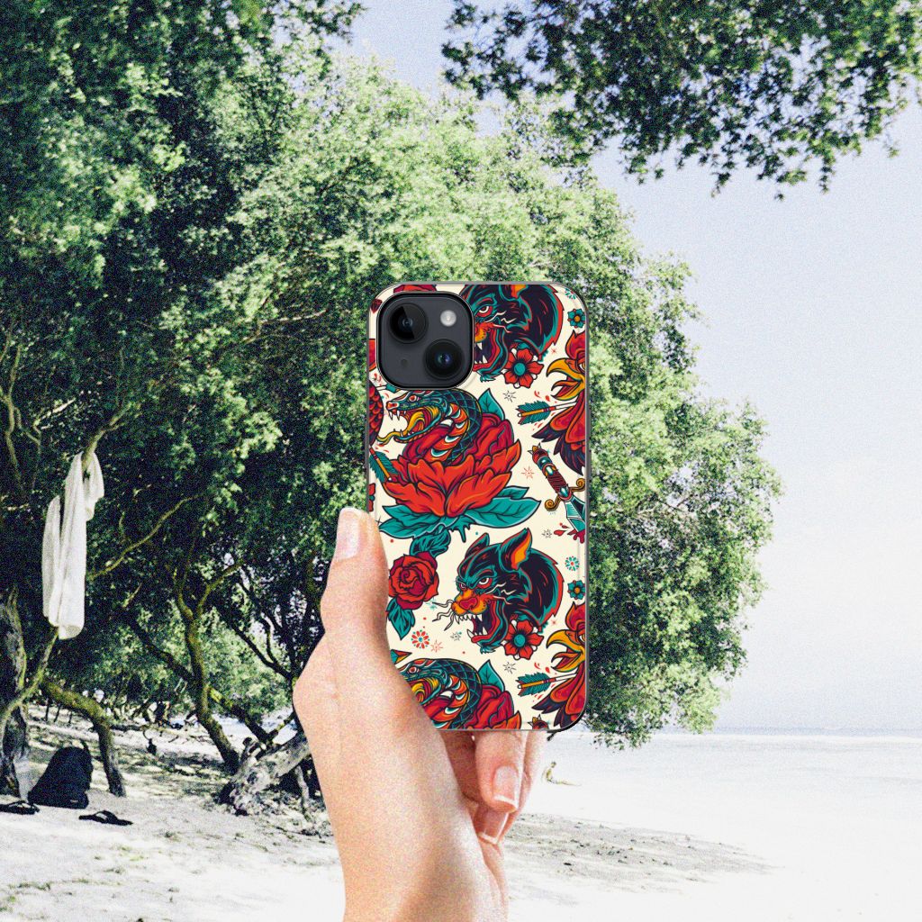Silicone Back Case voor iPhone 15 Old Skool B2C Telecom
