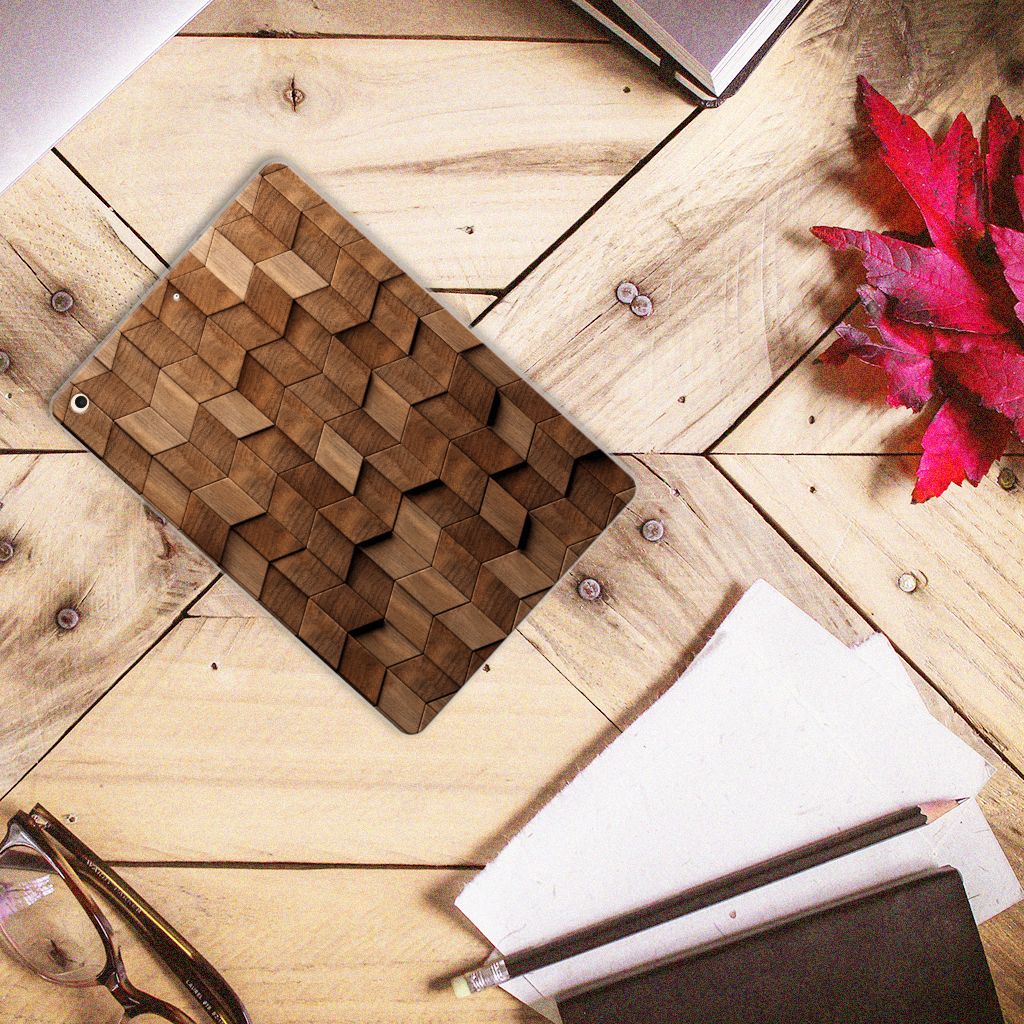 Silicone Tablet Hoes voor Apple iPad 10.2 | iPad 10.2 (2020) | 10.2 (2021) Wooden Cubes