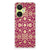 OnePlus Nord CE 3 Lite Siliconen Hoesje Barok Pink achterkant design bloemen
