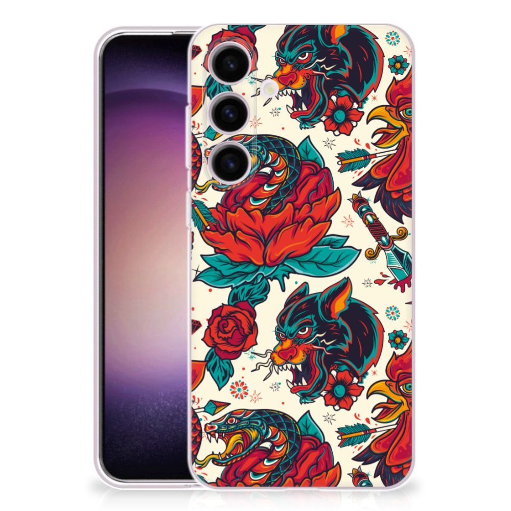Siliconen Hoesje met foto voor Samsung Galaxy S24 Old Skool B2C Telecom