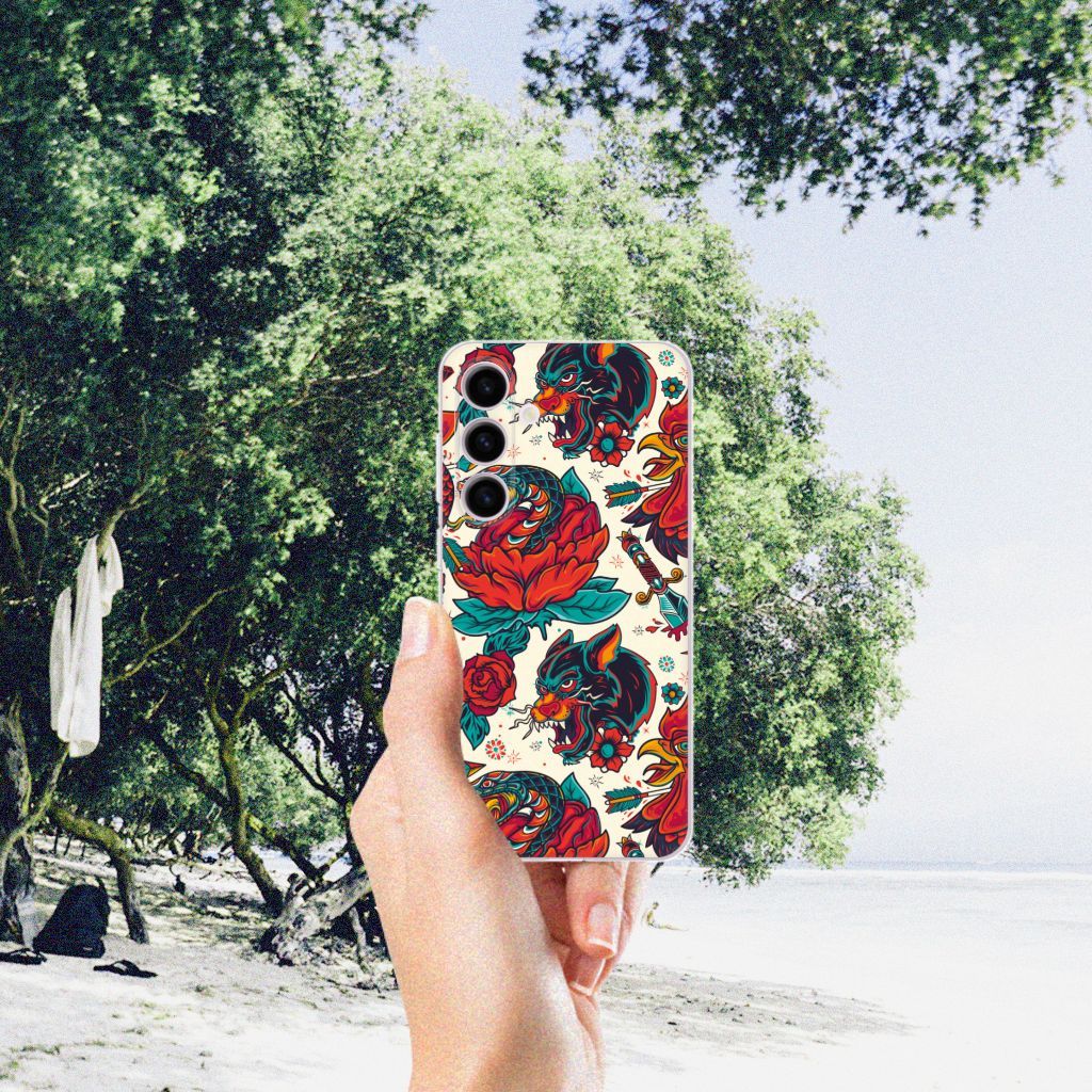 Siliconen Hoesje met foto voor Samsung Galaxy S24 Old Skool B2C Telecom