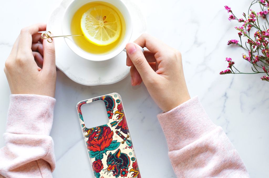 Siliconen Hoesje met foto voor Xiaomi Redmi 10C Old Skool