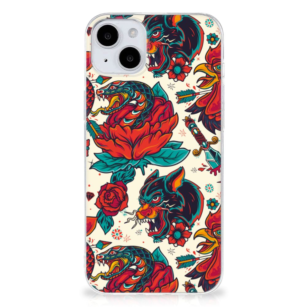 Siliconen Hoesje met foto voor iPhone 15 Old Skool B2C Telecom