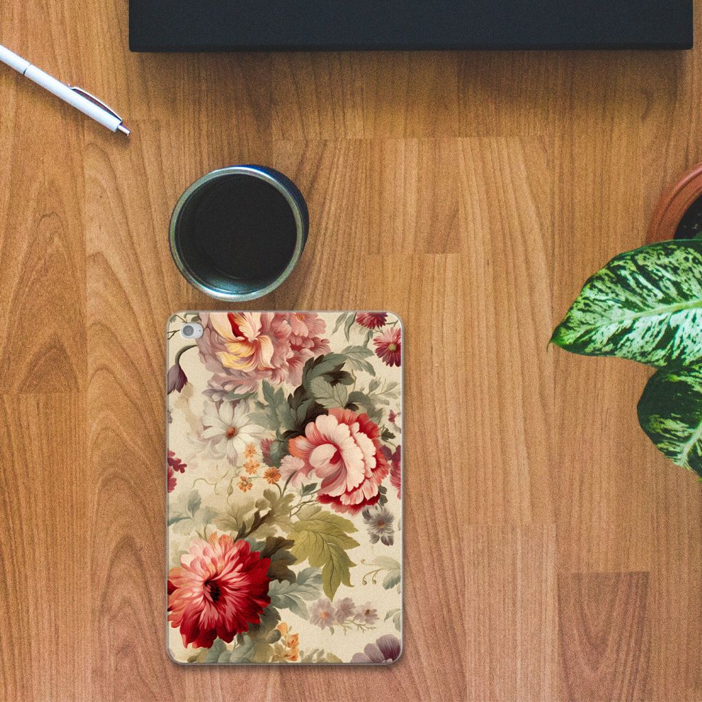 Siliconen Hoesje voor Apple iPad Mini 4 | Mini 5 (2019) Bloemen met kleurrijke bloemenprint, perfect voor vrouwen.