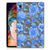 Samsung Galaxy Tab A9 Siliconen Hoesje Flowers Blue achterkant