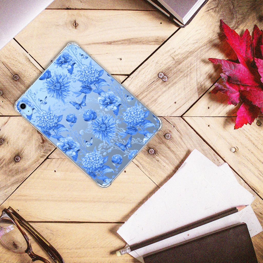 Siliconen Hoesje voor iPad (2022) 10.9 Flowers Blue