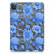 Siliconen Hoesje voor iPad Pro 11 (2024) Flowers Blue bloemen design achterkant