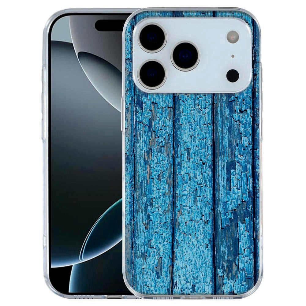Siliconen hoesje Apple iPhone 17 Pro Wood Blue