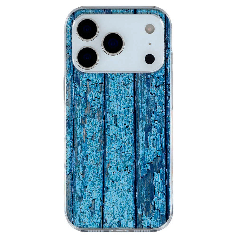 Siliconen hoesje Apple iPhone 17 Pro Wood Blue