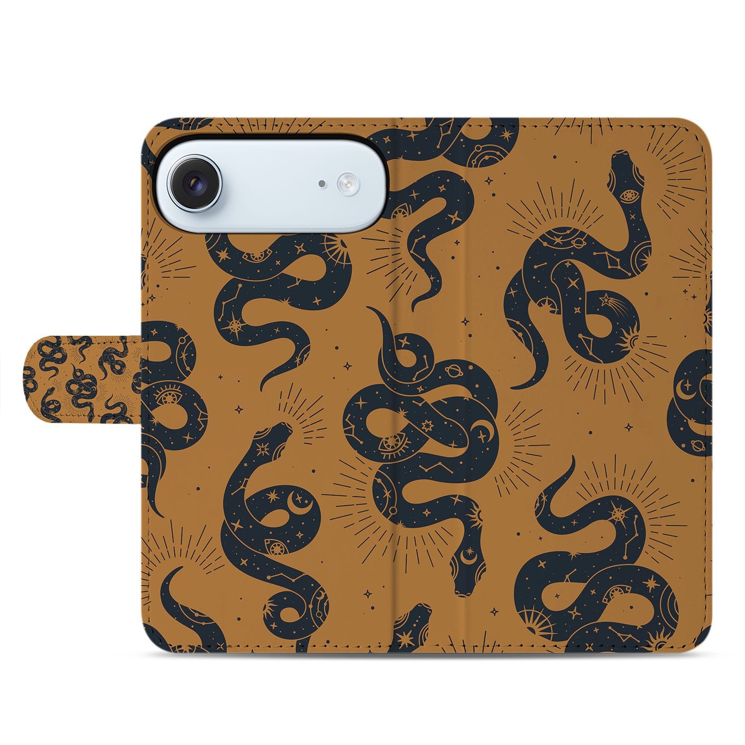 Apple iPhone Air Slangenontwerp Hoesje Voor Apple iPhone Air Bookcase vooraanzicht