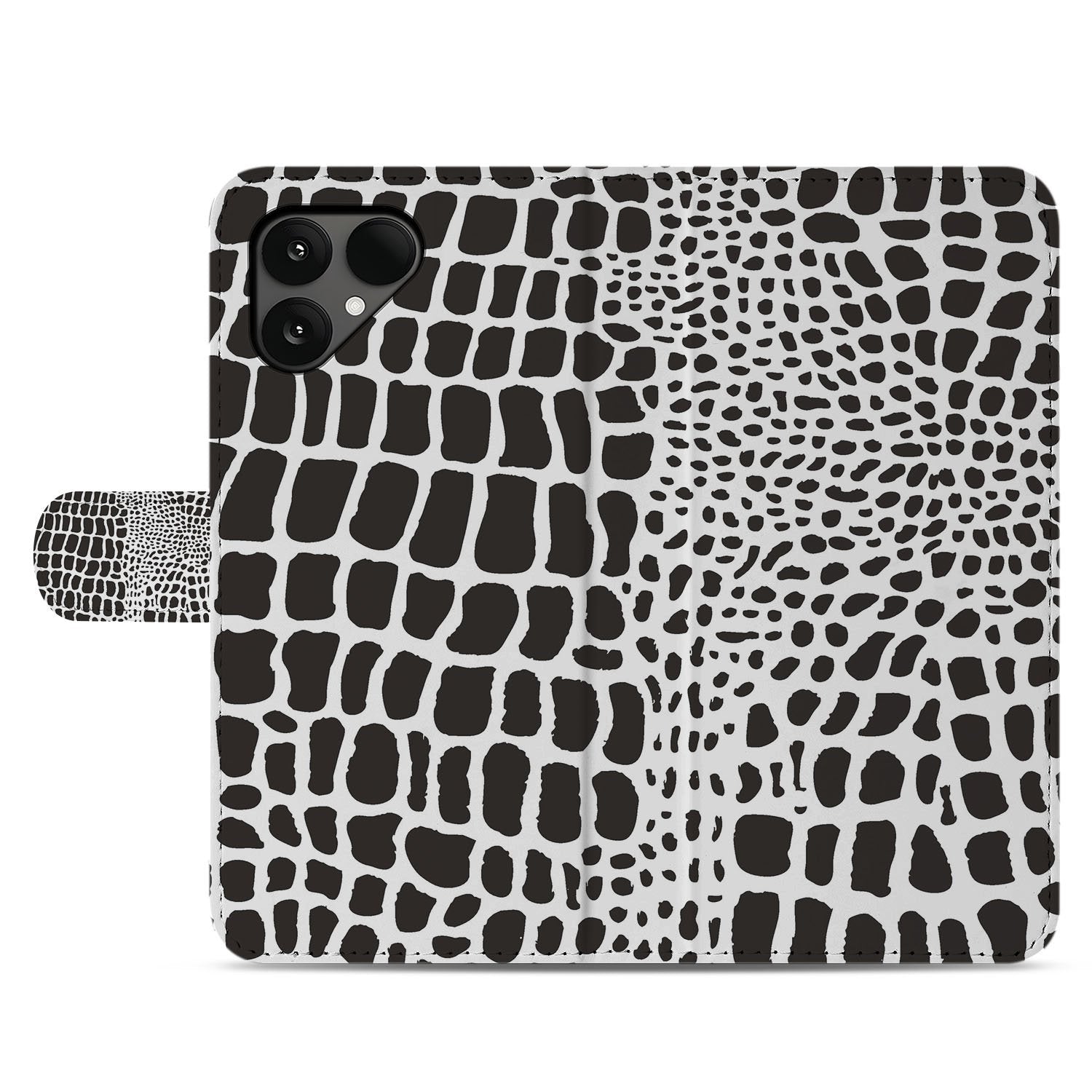Slangenprint Fairphone 6 Book Case slangenprint achterkant