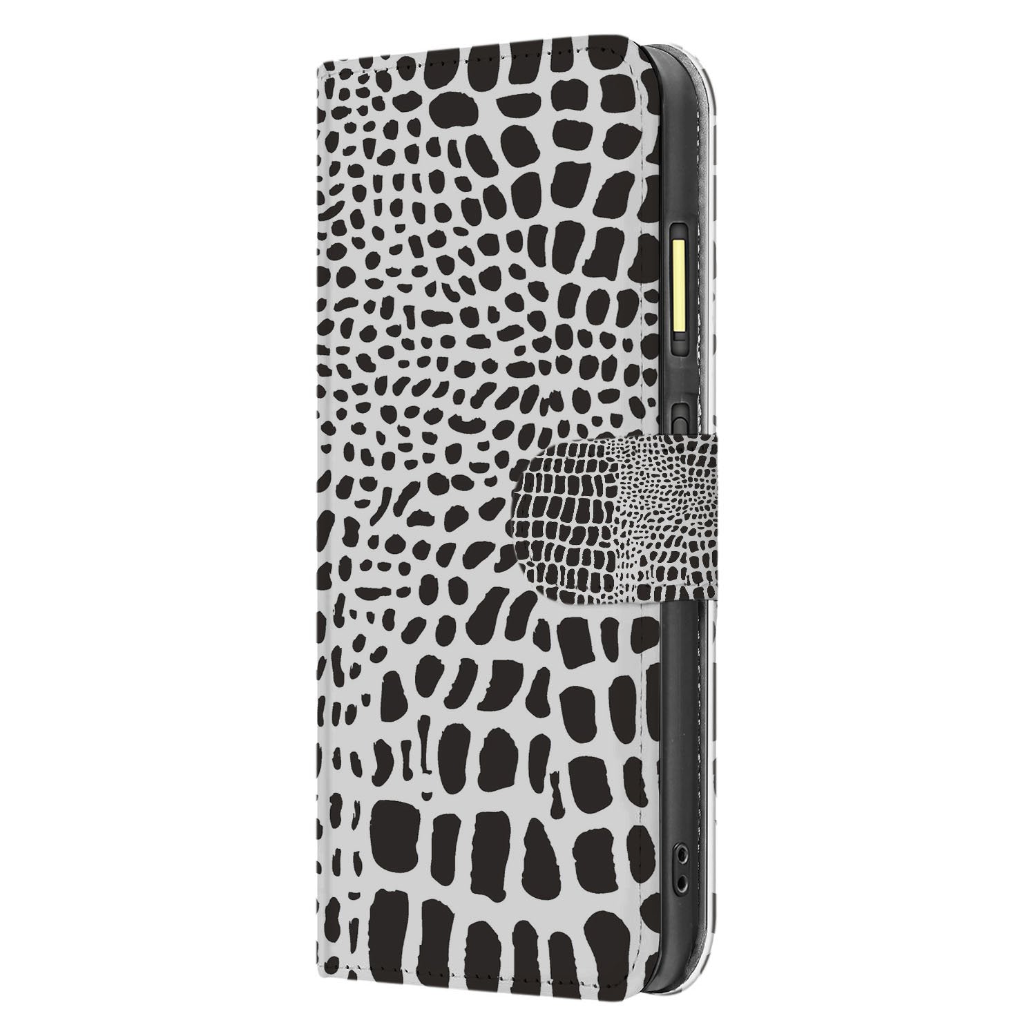 Slangenprint Fairphone 6 | Book Case slangenprint bookcase zijaanzicht