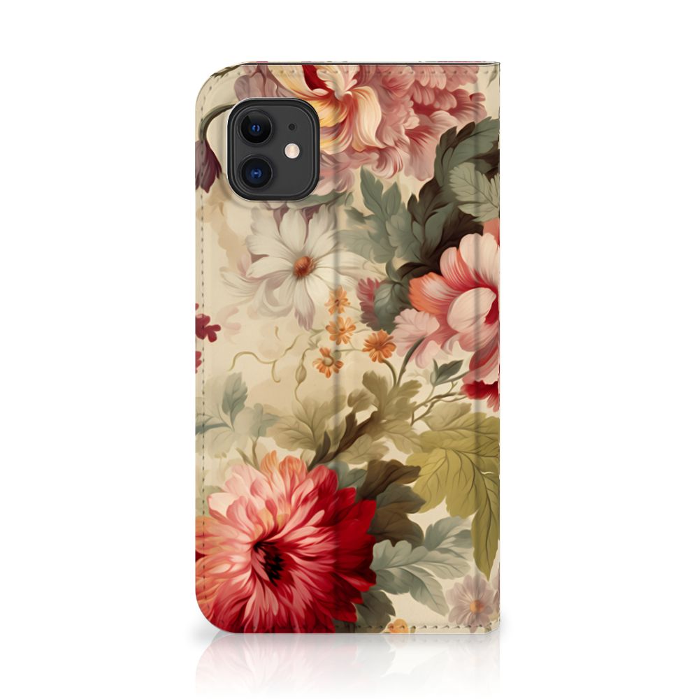 Smart Cover voor Apple iPhone 11 Bloemen met een prachtig bloemenpatroon en romantische vibes 🌸.