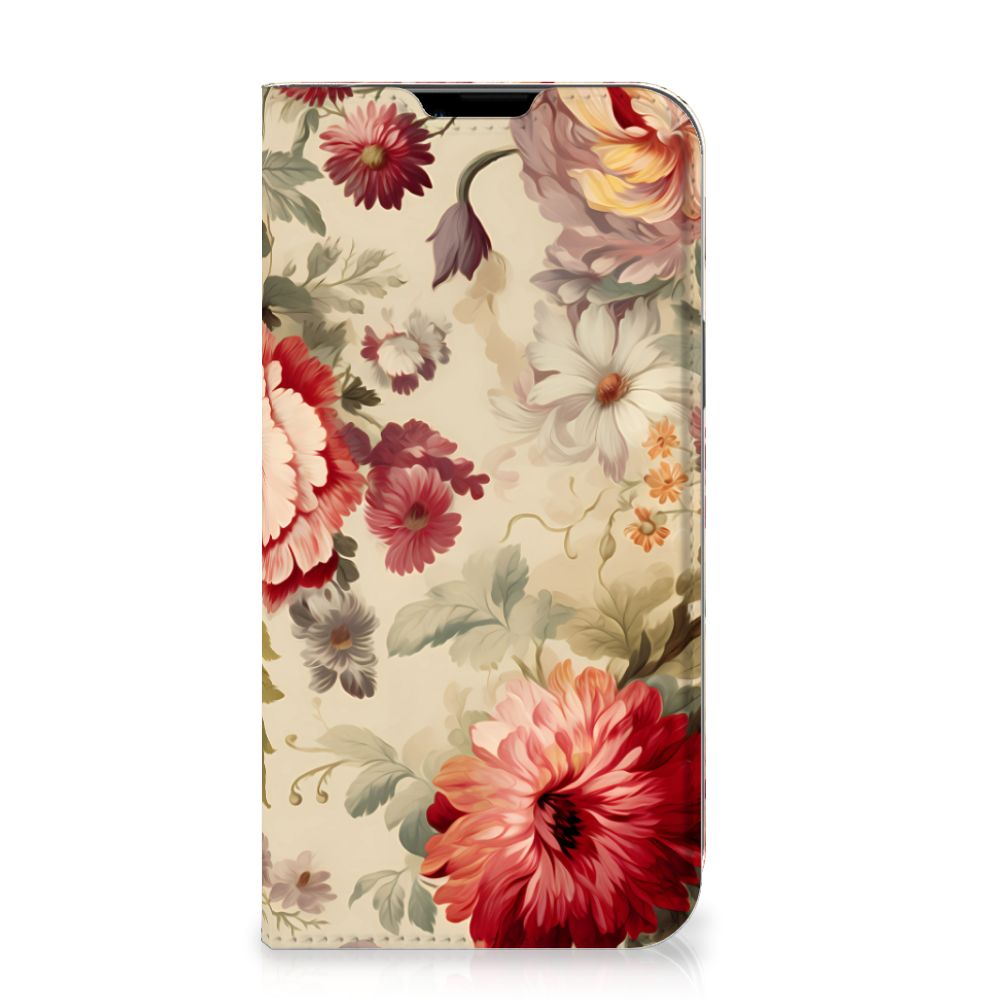Smart Cover voor Apple iPhone 14 Plus Bloemen met prachtige bloemenprint in romantische kleuren 🌸
