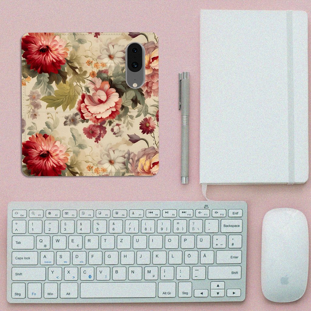 Google Pixel 8 Smart Cover voor Google Pixel 8 Bloemen bovenaanzicht