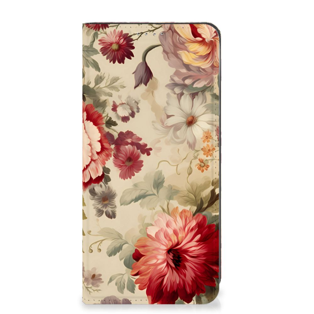 Google Pixel 8 Smart Cover bloemen voorkant met kleurrijke bloemenprint
