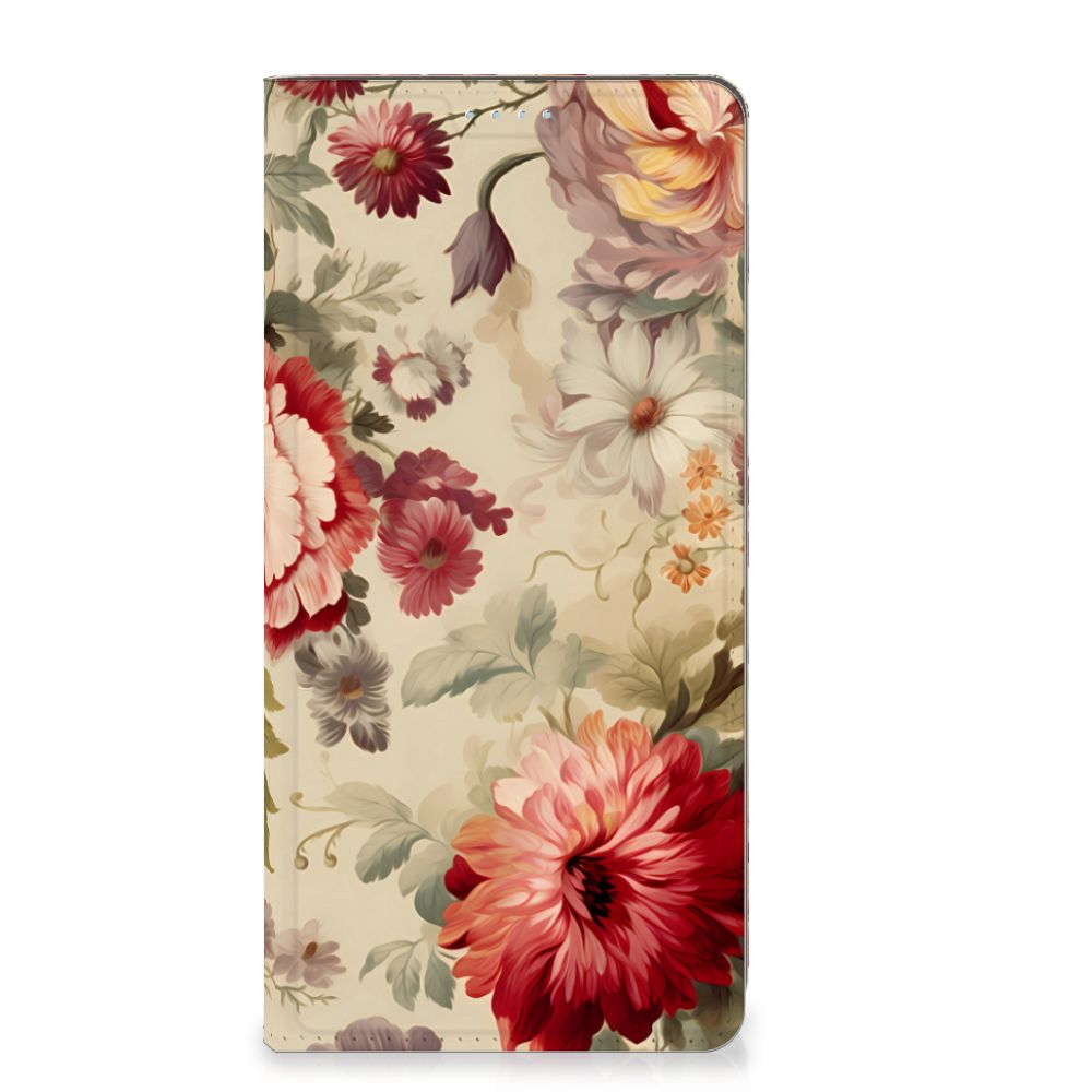 Motorola Moto G72 Smart Cover Bloemen voorzijde