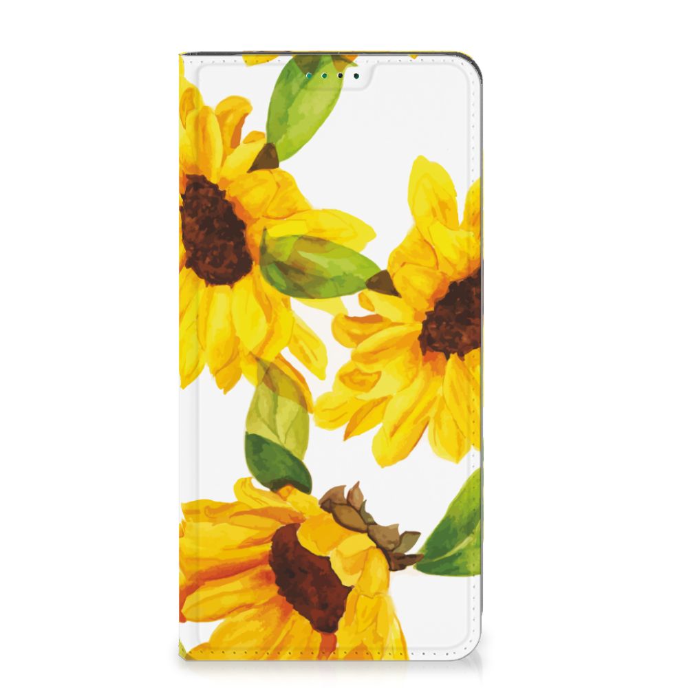 Nokia G42 Smart Cover Zonnebloemen voorkant
