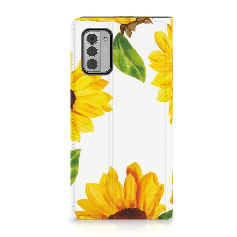 Smart Cover voor Nokia G42 Zonnebloemen zonnebloem design voorkant