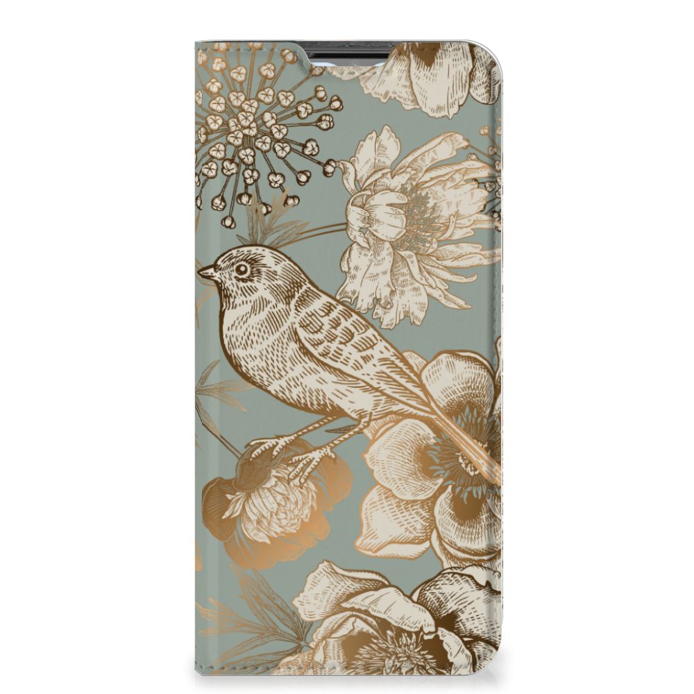 Smart Cover voor OPPO A54s | A16 | A16s Vintage Bird Flowers - B2C Telecom