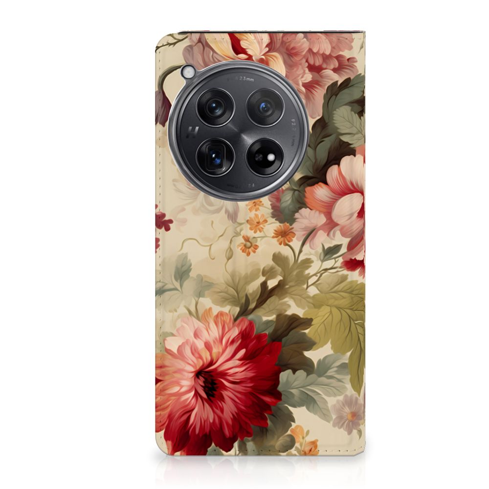 OnePlus 12 Smart Cover Bloemen voorkant