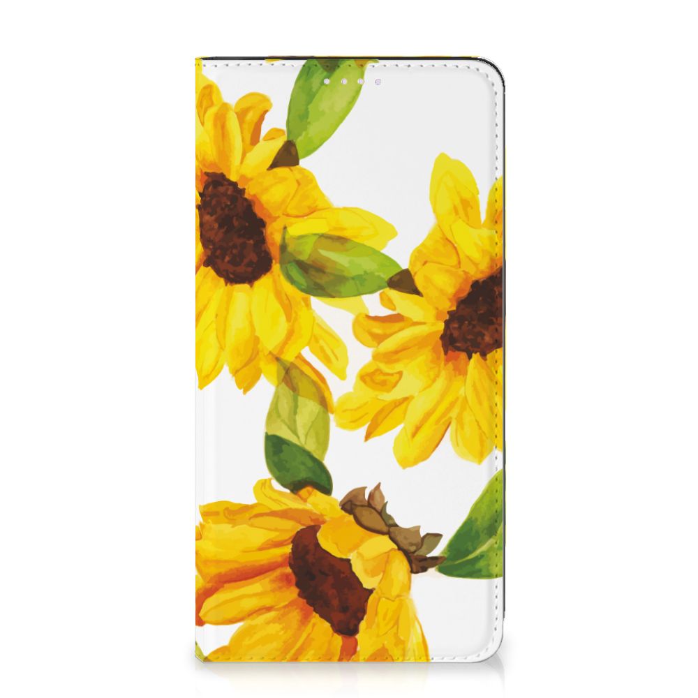 OnePlus Nord 2 5G Smart Cover Zonnebloemen voorkant