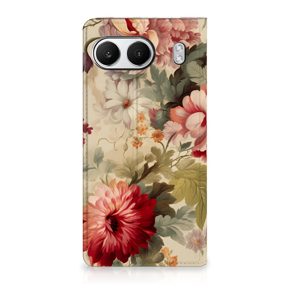 OnePlus Nord 4 Smart Cover Bloemen voorkant
