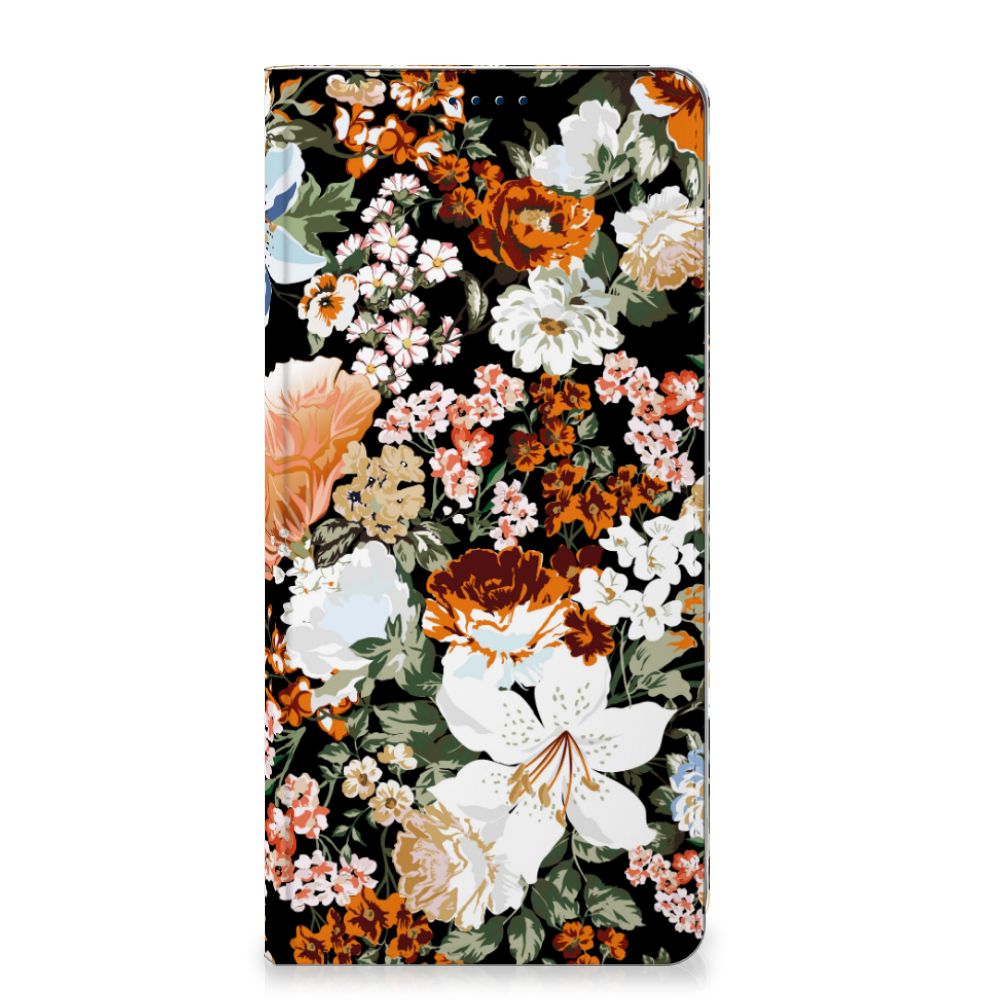 OnePlus Nord 4 Smart Cover Dark Flowers vooraanzicht