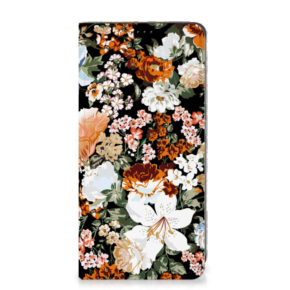 Samsung Galaxy A05s Smart Cover Dark Flowers front
