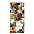 Smart Cover voor Samsung Galaxy A14 4G Dark Flowers met kleurrijke bloemen op een zwarte achtergrond
