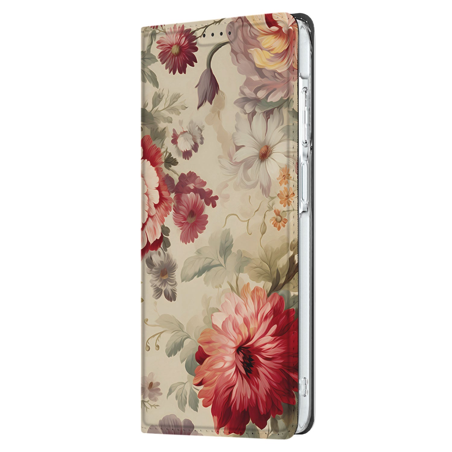 Samsung Galaxy A26 Smart Cover Bloemen zijaanzicht