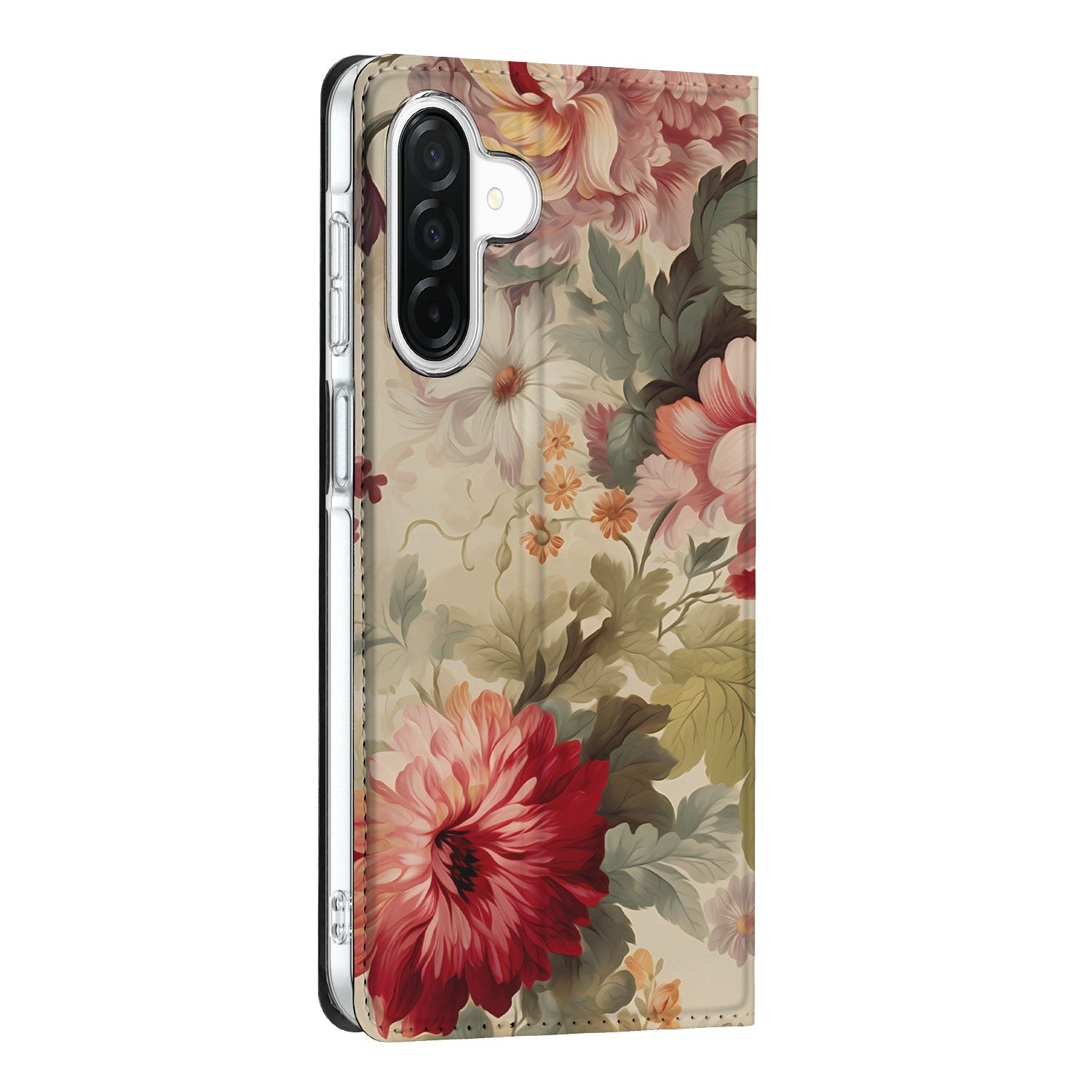 Samsung Galaxy A26 Smart Cover Bloemen zijaanzicht