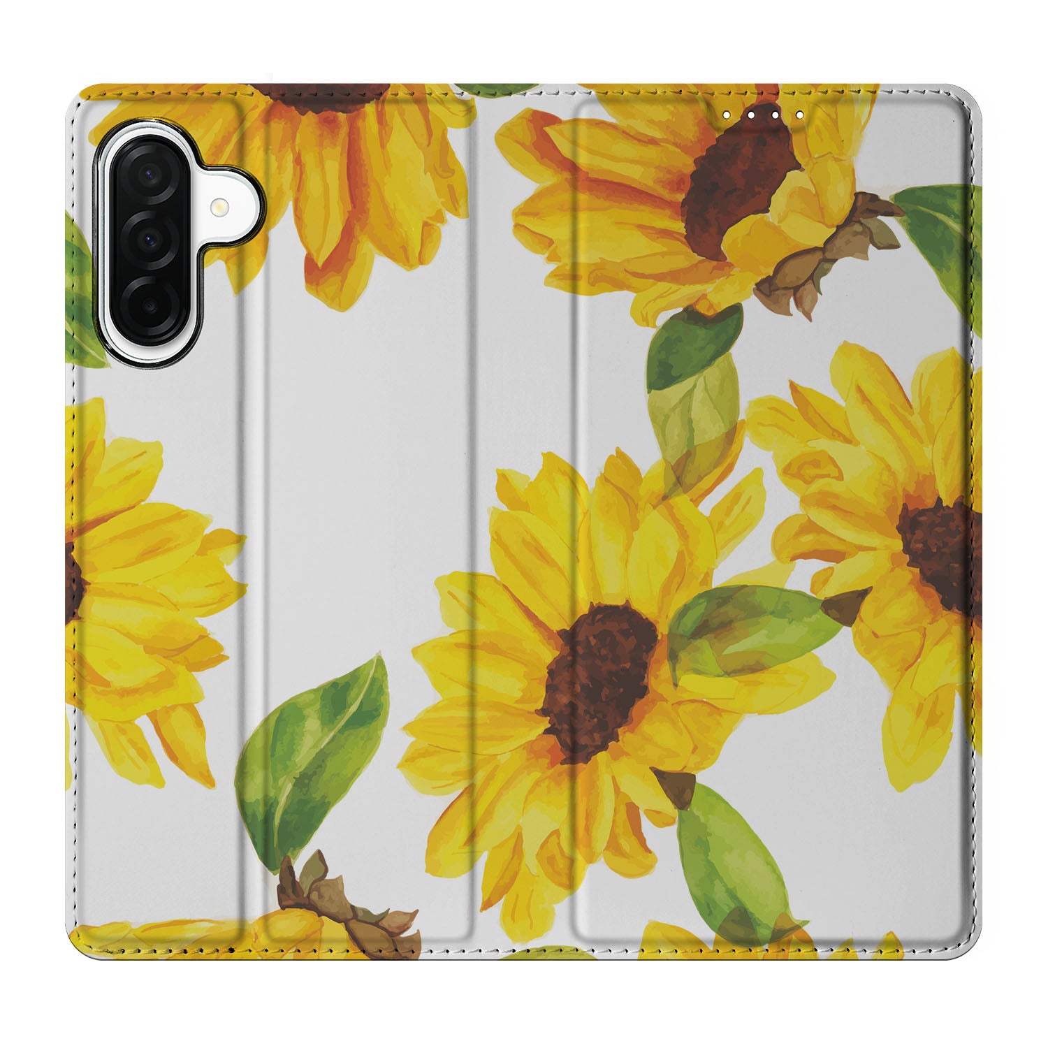 Samsung Galaxy A26 Smart Cover Zonnebloemen voorkant