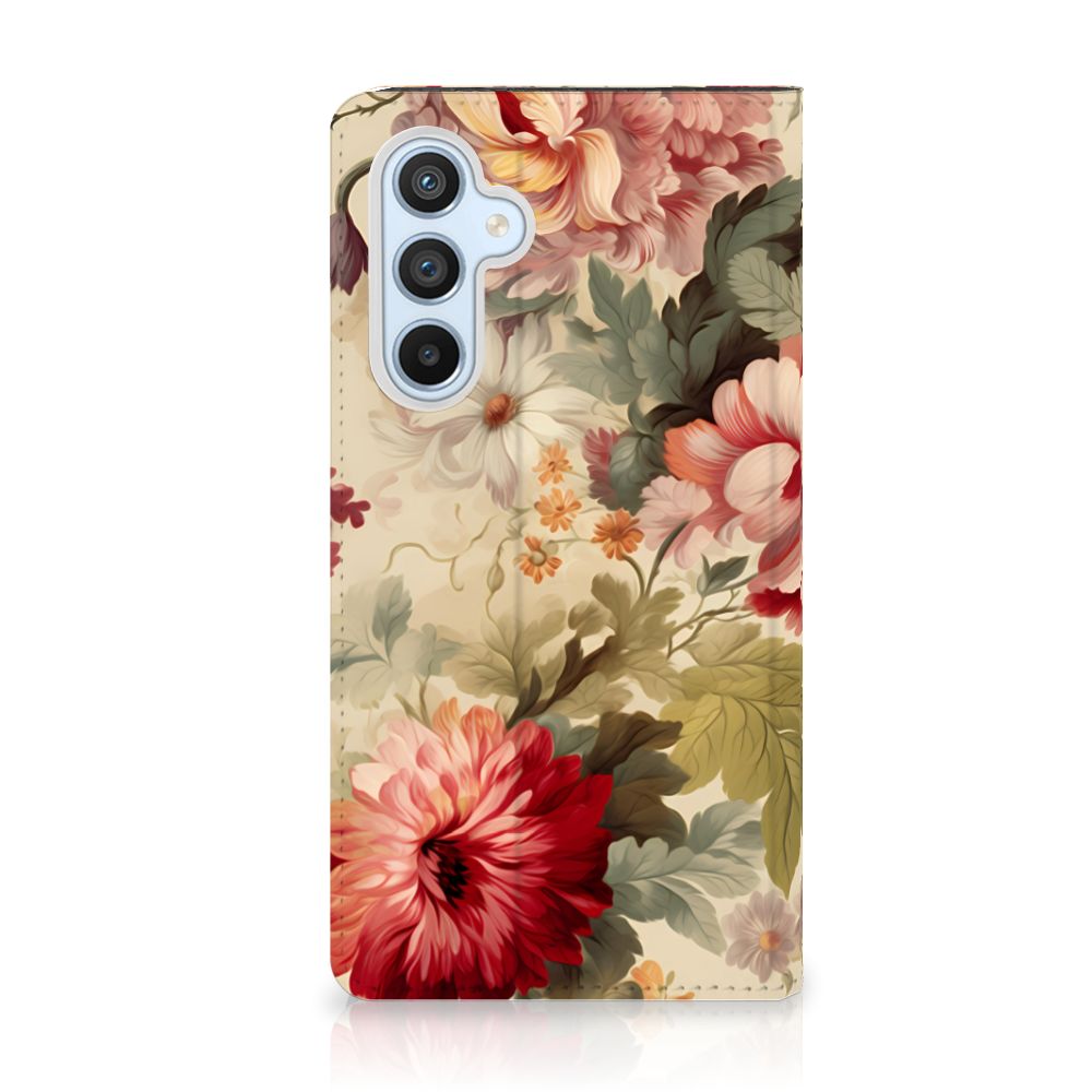 Samsung Galaxy A54 Smart Cover voor Samsung Galaxy A54 Bloemen voorkant