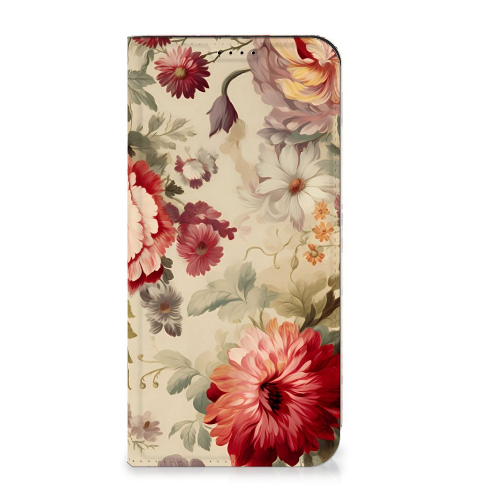 Samsung Galaxy A55 Smart Cover Bloemen voorkant