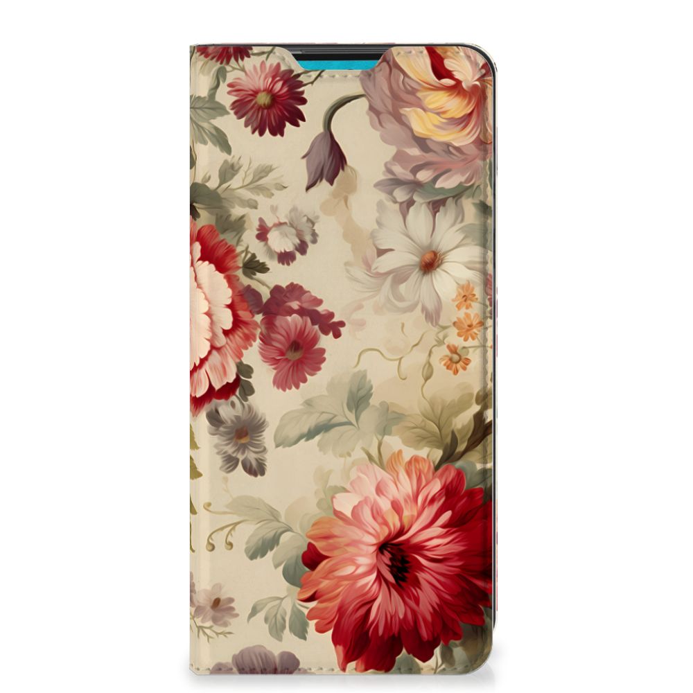 Samsung Galaxy A73 Smart Cover Bloemen voorkant