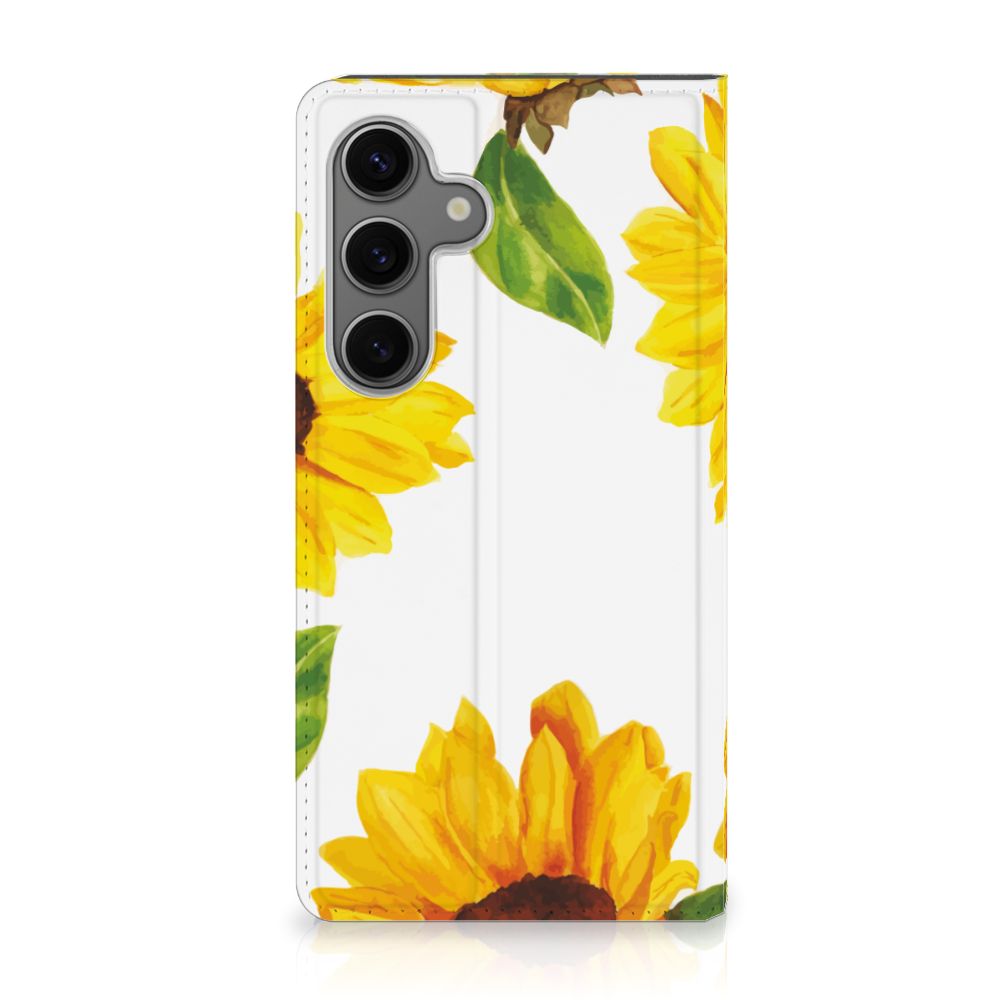 Samsung Galaxy S24 Smart Cover Zonnebloemen voorkant