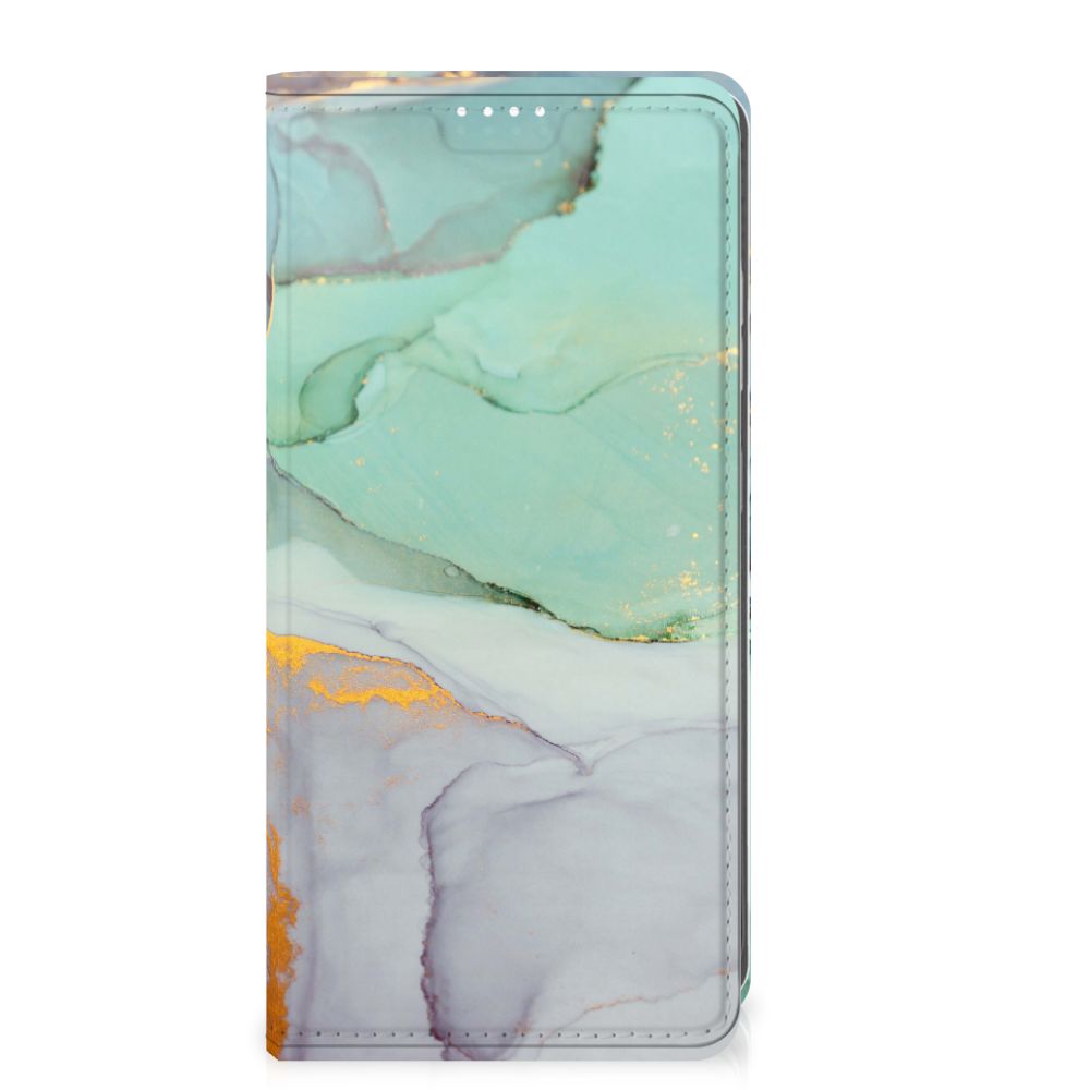 Smart Cover voor Samsung Galaxy S25 marble design voorkant