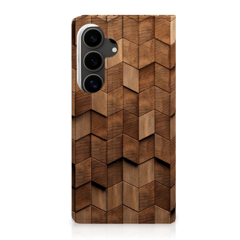 Samsung Galaxy S25 Ultra Smart Cover Houten Design Achterkant